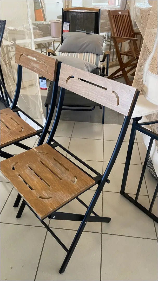 Lauko kėdžių komplektas (2vnt) LI431 - €52 Save 65% __label:Pristatymas 1-2 d.d., color-juoda, color-ruda,