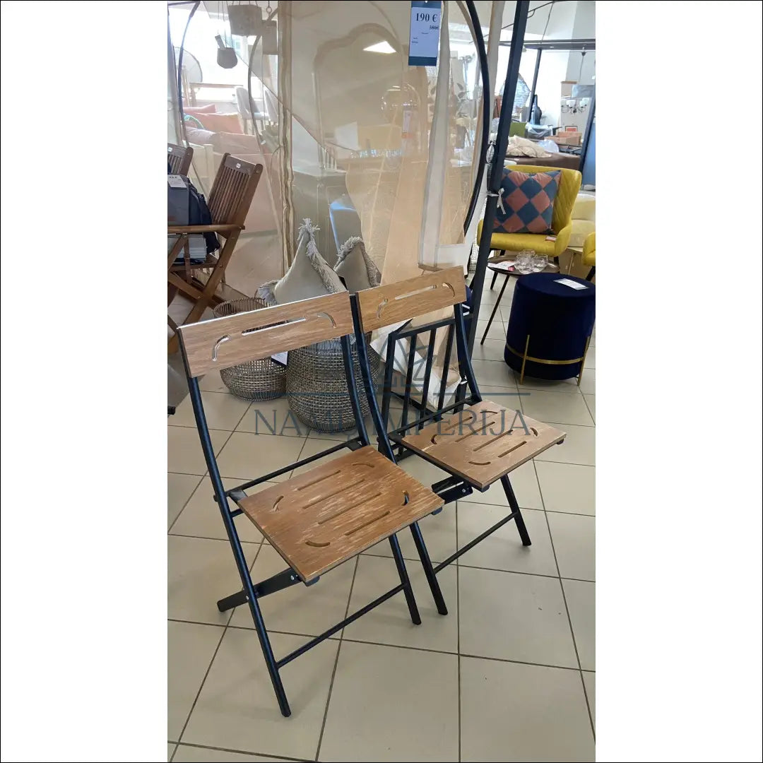 Lauko kėdžių komplektas (2vnt) LI431 - €52 Save 65% __label:Pristatymas 1-2 d.d., color-juoda, color-ruda,