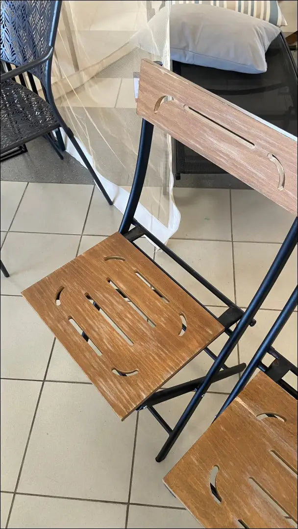 Lauko kėdžių komplektas (2vnt) LI431 - €52 Save 65% __label:Pristatymas 1-2 d.d., color-juoda, color-ruda,