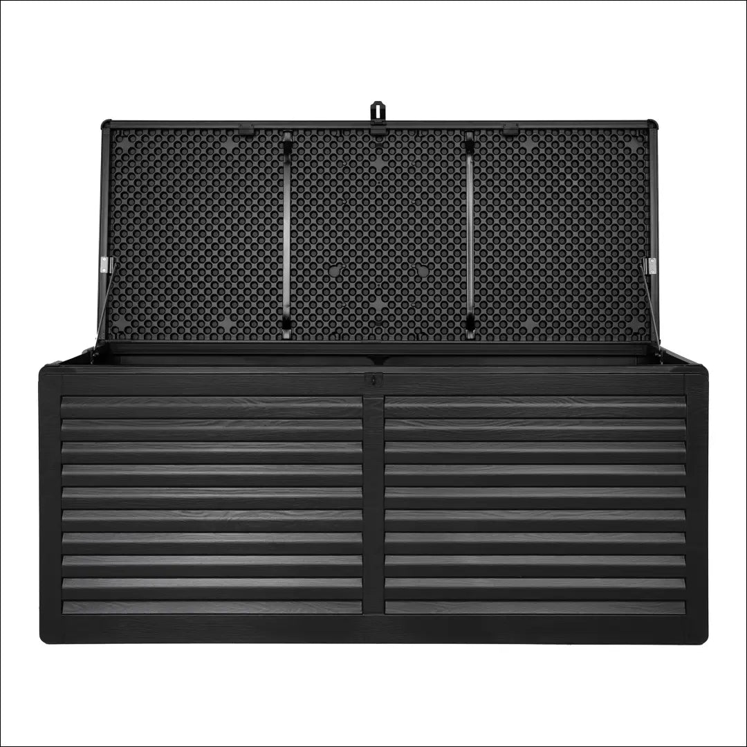 Lauko pagalvėlių dėžė plastikinė juoda 146,5x61x64,5 cm 490 L RD1180 - €140 Save 15% 100-200, __label:Pristatymas 5-14