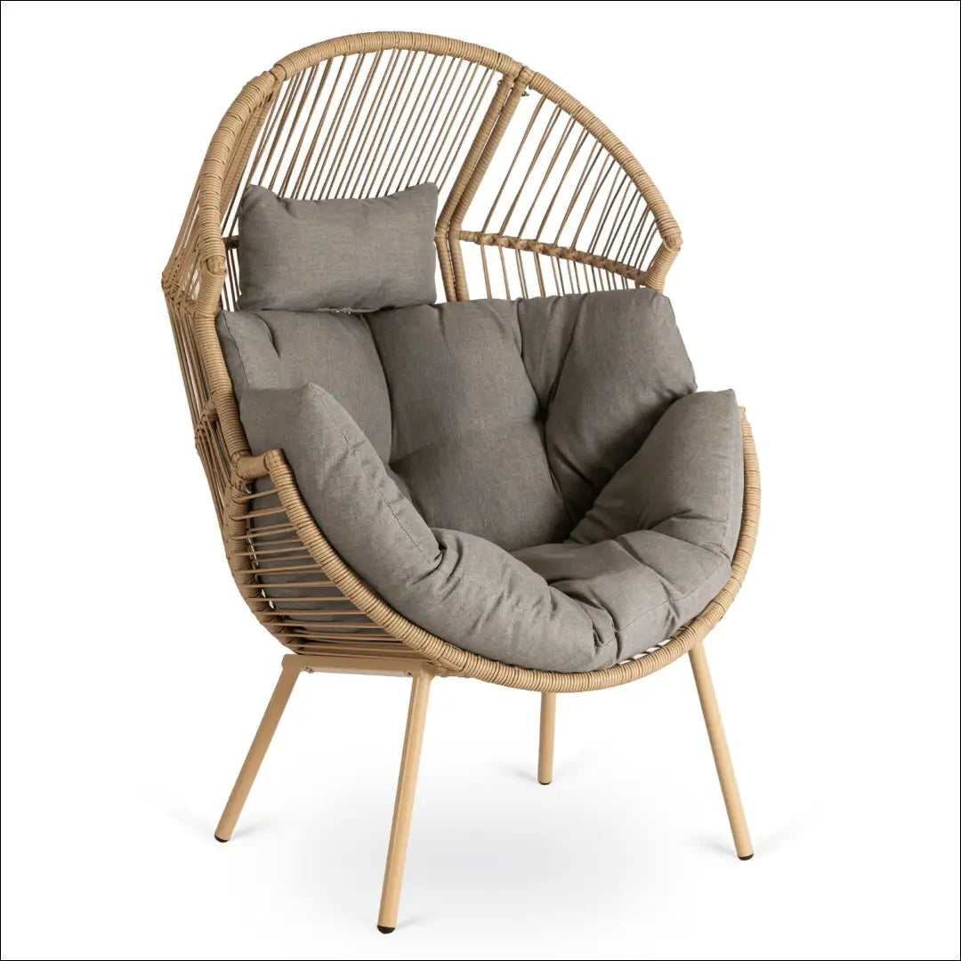 Lauko poilsio fotelis iš ratano pilkos spalvos TE571 - €330 Save 15% __label:Pristatymas 5-14 d.d., elite, Fotele