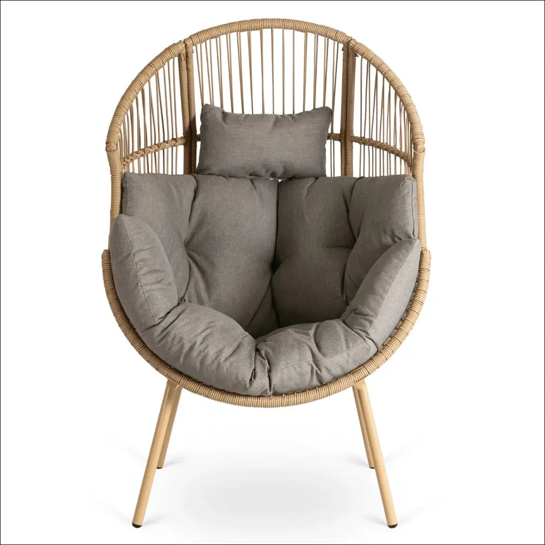 Lauko poilsio fotelis iš ratano pilkos spalvos TE571 - €330 Save 15% __label:Pristatymas 5-14 d.d., elite, Fotele