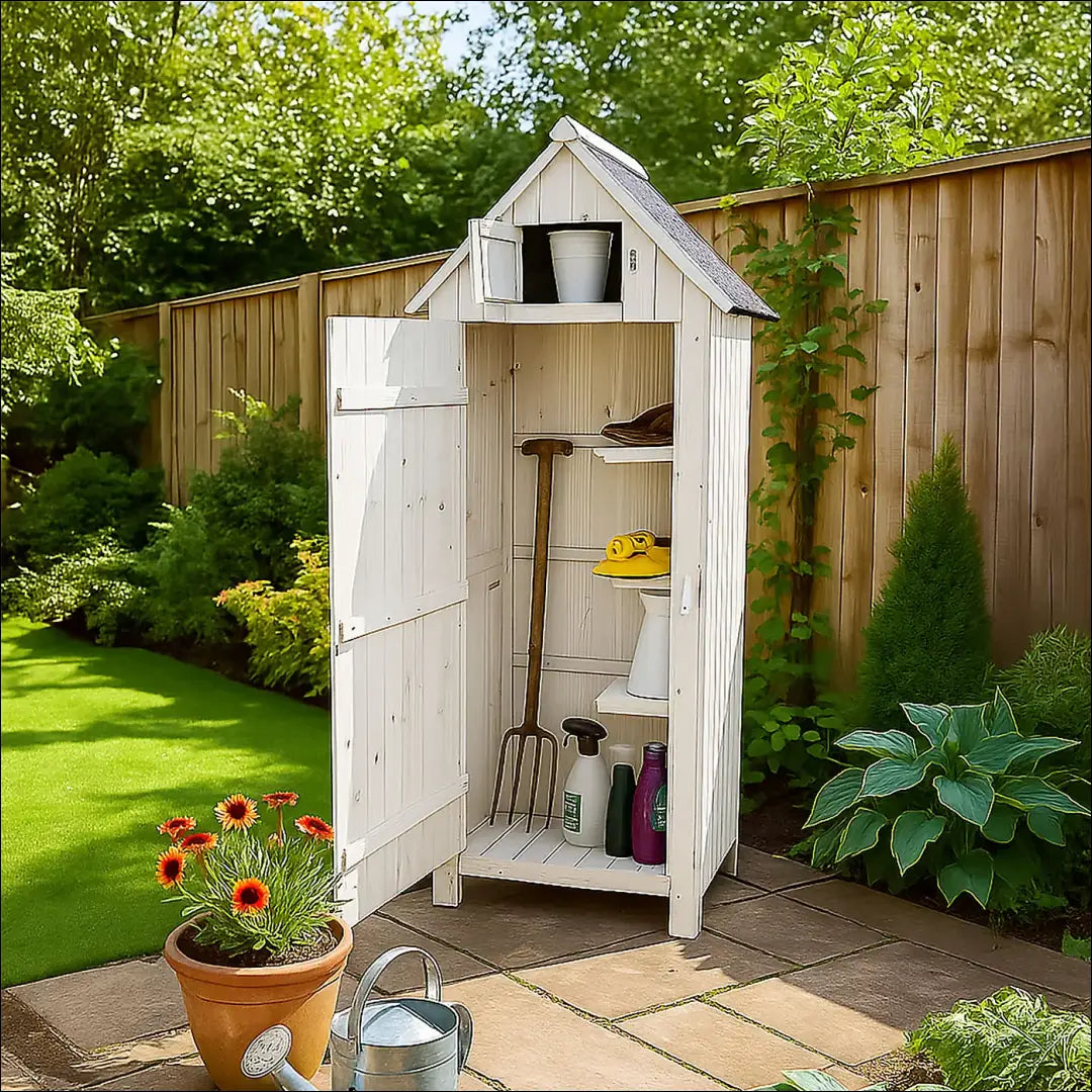 Lauko sandėliukas LI809 - €140 Save 50% 100-200, __label:Pristatymas 1-2 d.d., color-balta, lauko baldai,