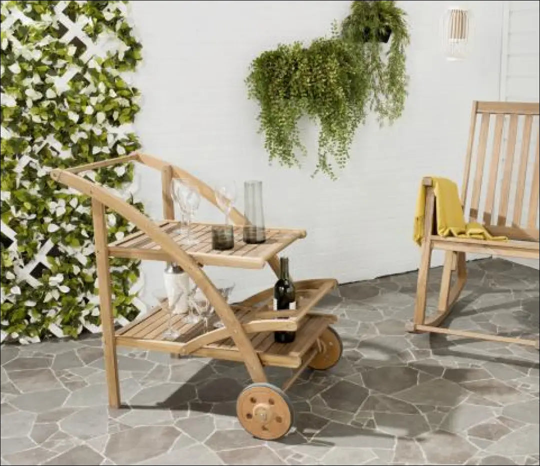Lauko serviravimo vežimėlis LI633 - €95 Save 50% 50-100, __label:Pristatymas 1-2 d.d., color-ruda, indai, interjeras