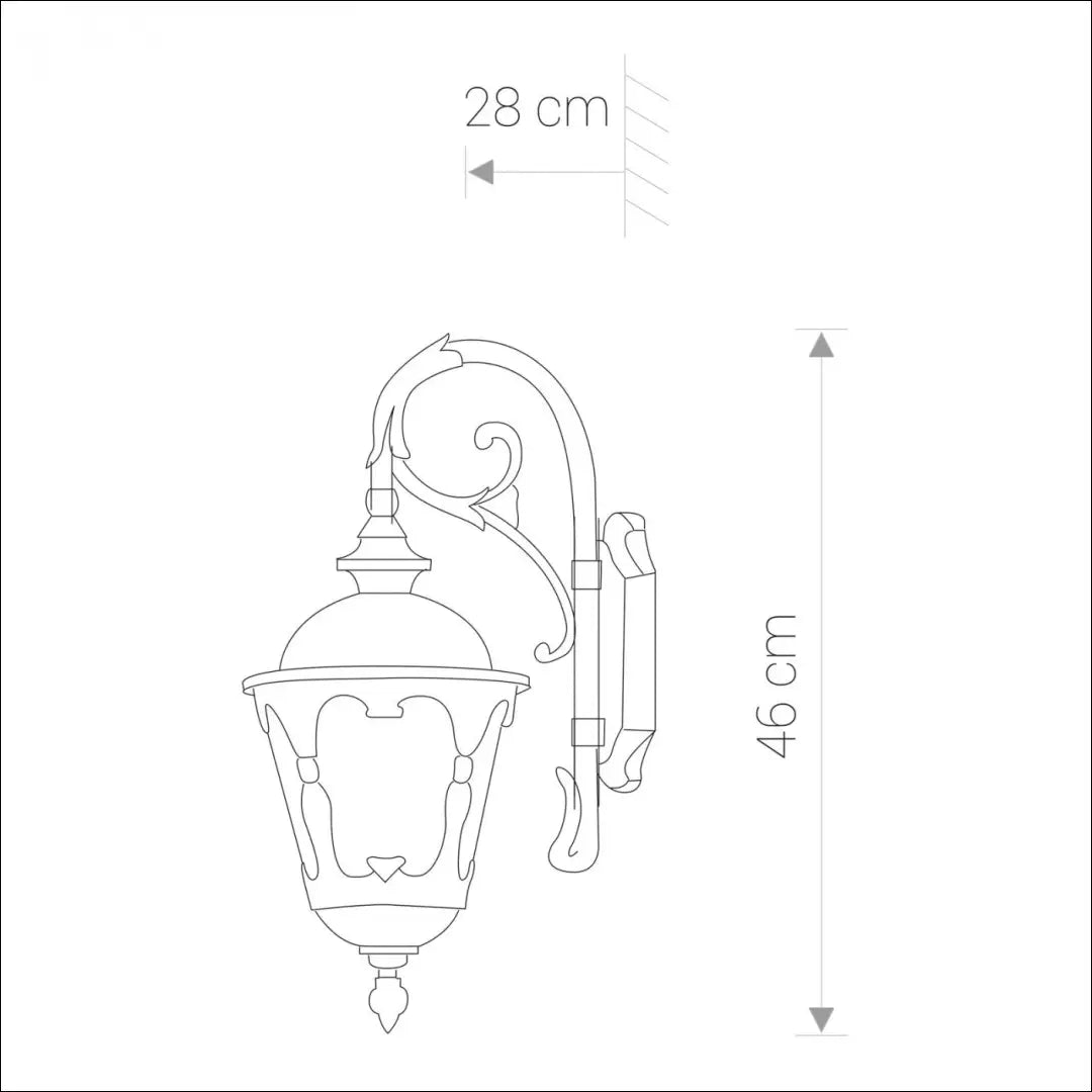 Lauko sieninis šviestuvas DI12226 - €60 Save 50% 50-100, __label:Pristatymas 1-2 d.d., color-auksine, color-juoda,