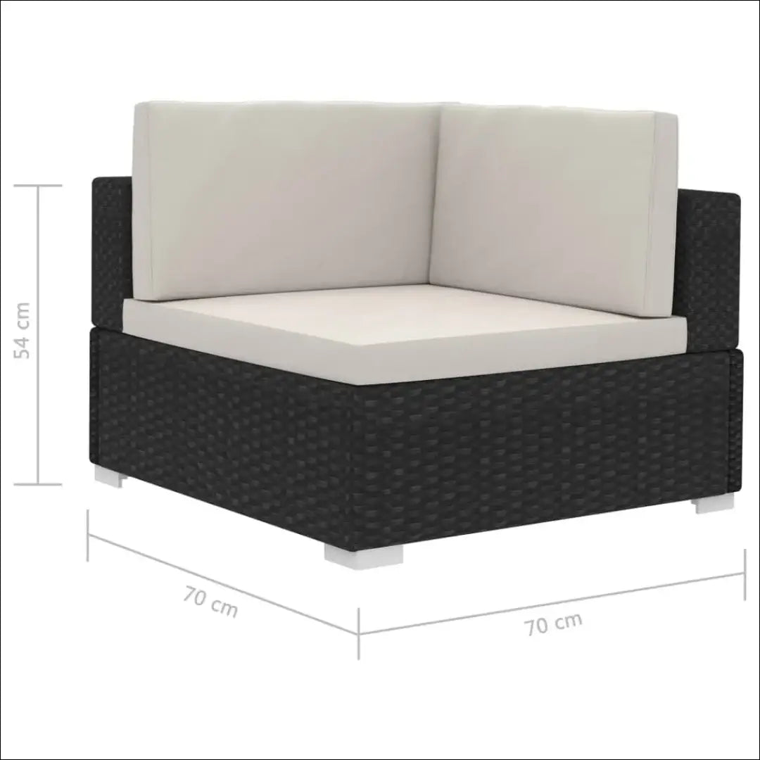Lauko sofa LI832 - €85 Save 50% 50-100, __label:Pristatymas 1-2 d.d., color-juoda, color-kremas, lauko baldai €50