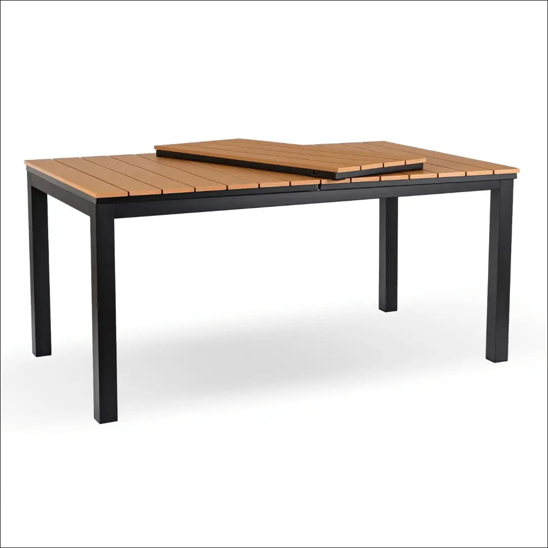 Lauko stalas iš kompozito juodos spalvos / ąžuolo 140-180 cm TE1173 - €334 Save 15% __label:Pristatymas 5-14 d.d.,