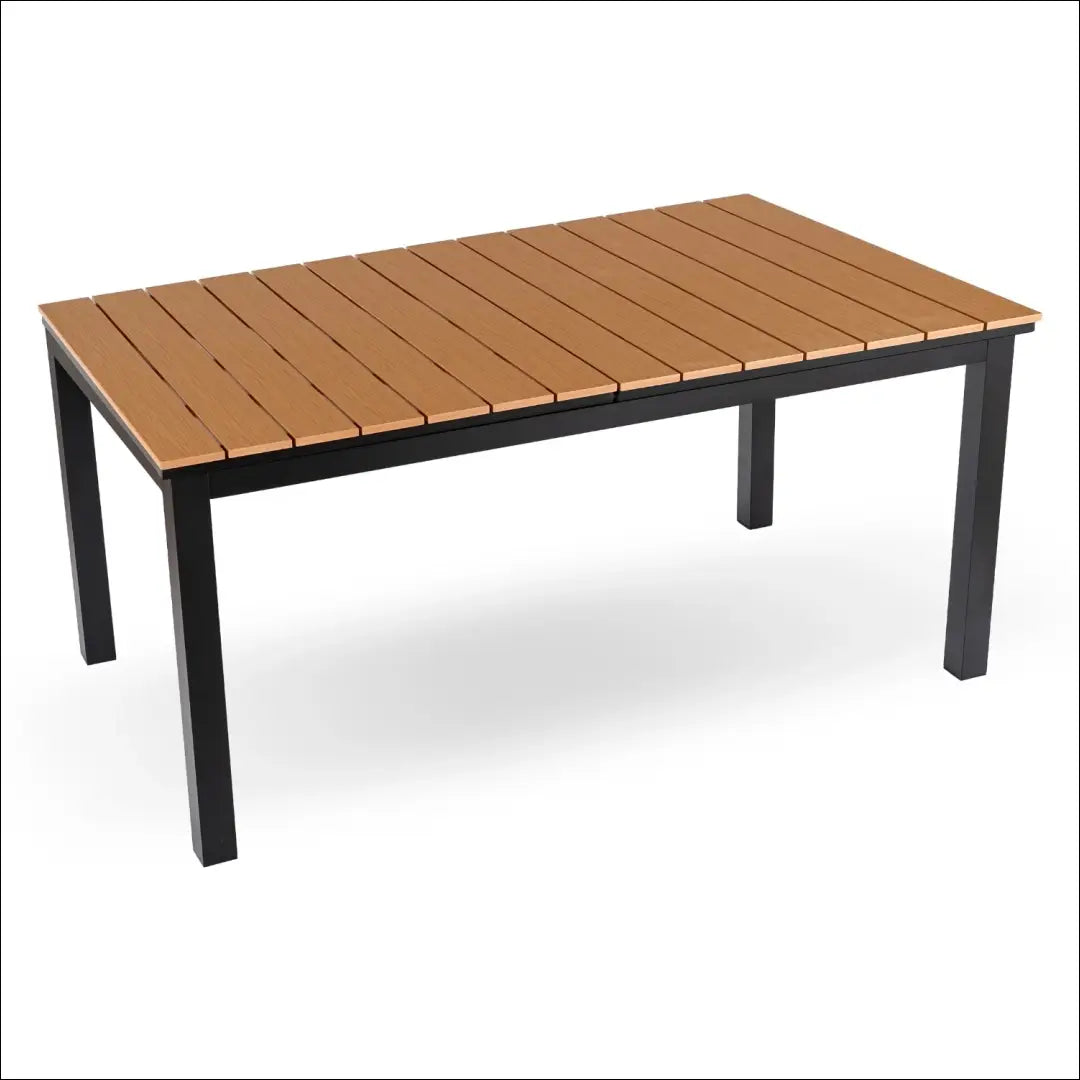 Lauko stalas iš kompozito juodos spalvos / ąžuolo 140-180 cm TE1173 - €334 Save 15% __label:Pristatymas 5-14 d.d.,