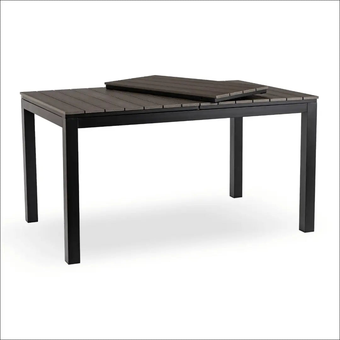 Lauko stalas iš kompozito juodos spalvos / ąžuolo 140-180 cm TE1176 - €334 Save 15% __label:Pristatymas 5-14 d.d.,