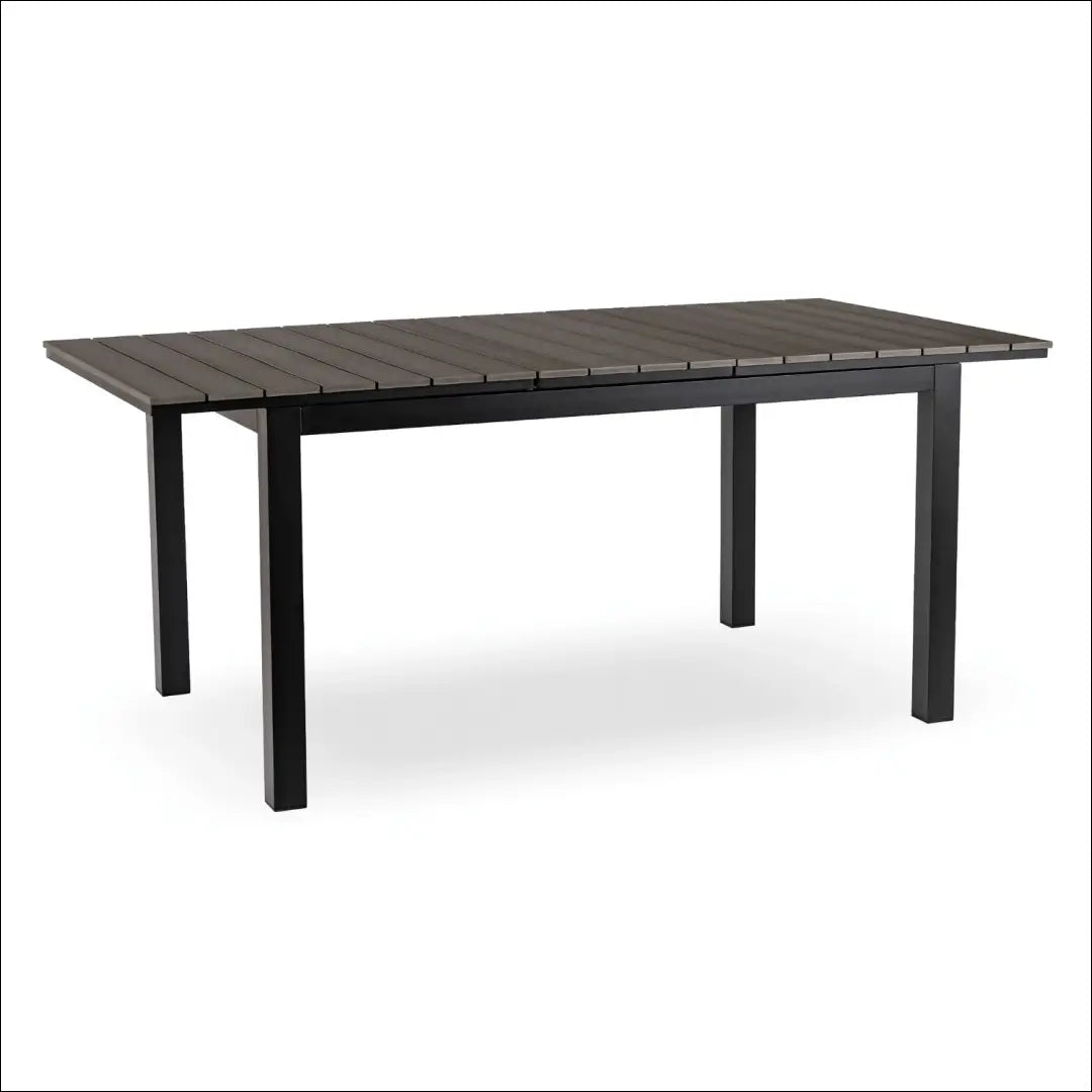 Lauko stalas iš kompozito juodos spalvos / ąžuolo 140-180 cm TE1176 - €334 Save 15% __label:Pristatymas 5-14 d.d.,