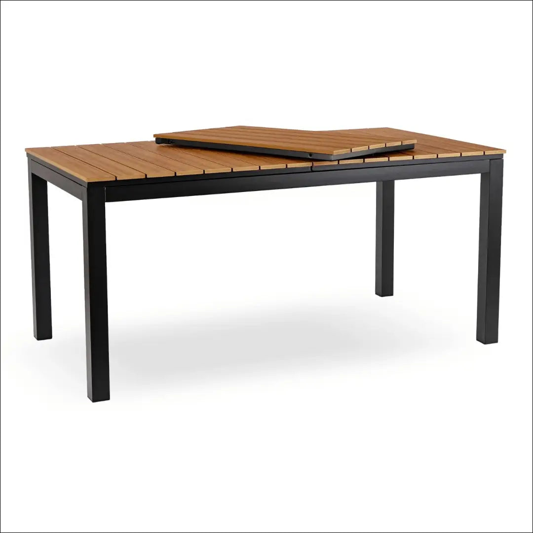 Lauko stalas iš kompozito juodos spalvos / ąžuolo 160-260 cm TE1175 - €393 Save 15% __label:Pristatymas 5-14 d.d.,