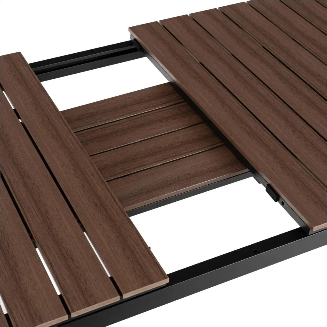 Lauko stalas iš kompozito juodos spalvos / riešuto 140-180 cm TE1170 - €334 Save 15% __label:Pristatymas 5-14 d.d.,
