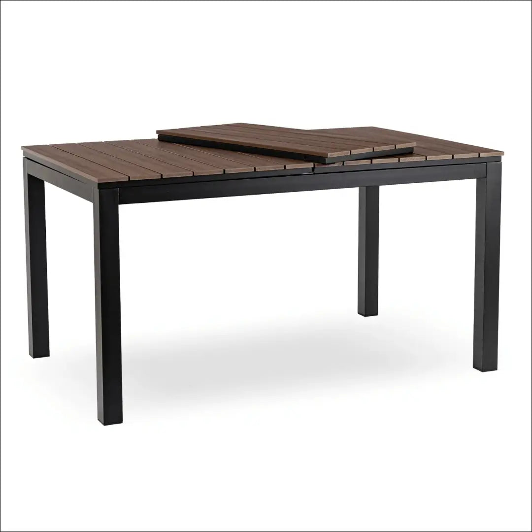 Lauko stalas iš kompozito juodos spalvos / riešuto 140-180 cm TE1170 - €334 Save 15% __label:Pristatymas 5-14 d.d.,