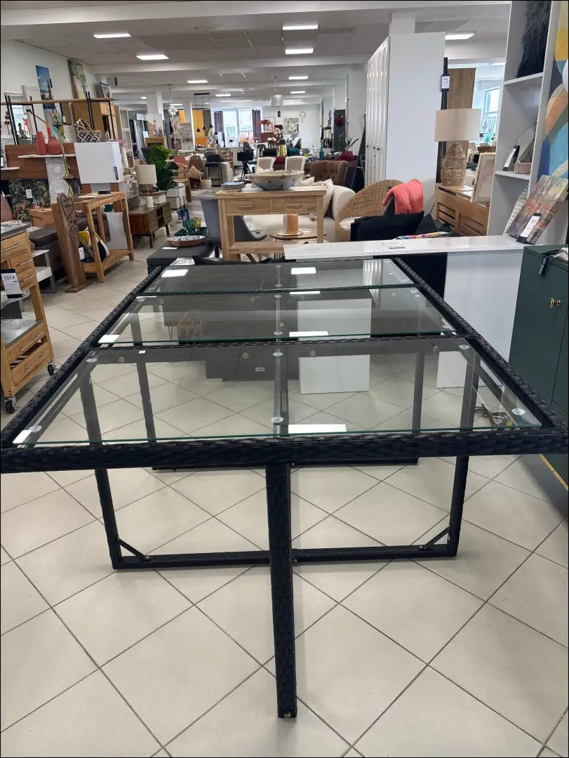 Lauko stalas LI744 - €130 Save 50% 100-200, __label:Pristatymas 1-2 d.d., color-juoda, lauko baldai, lauko-stalai €100