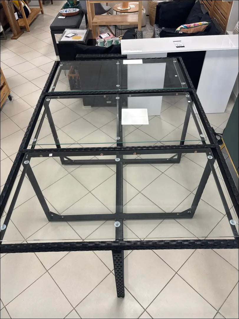 Lauko stalas LI744 - €130 Save 50% 100-200, __label:Pristatymas 1-2 d.d., color-juoda, lauko baldai, lauko-stalai €100