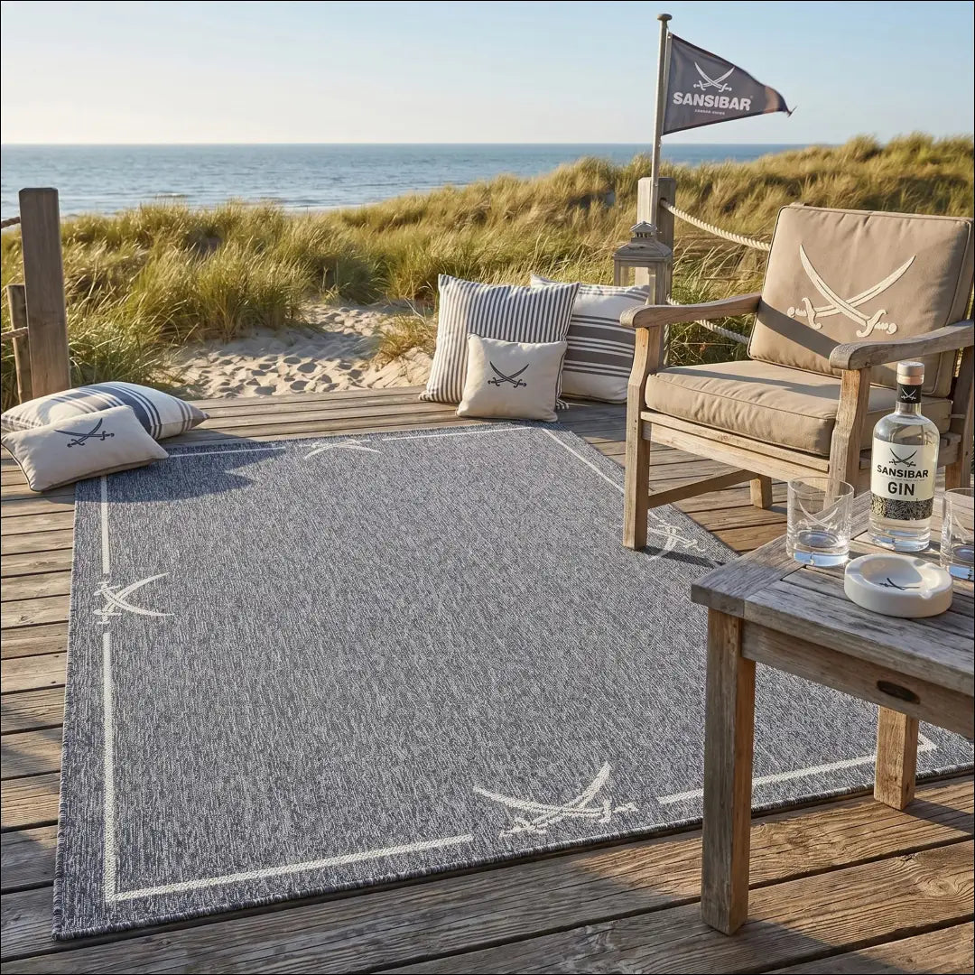 Lauko/terasos kilimas RU1675 - €180 Save 50% 100-200, __label:Pristatymas 1-2 d.d., color-pilka, Dydis-200-x-290-cm,