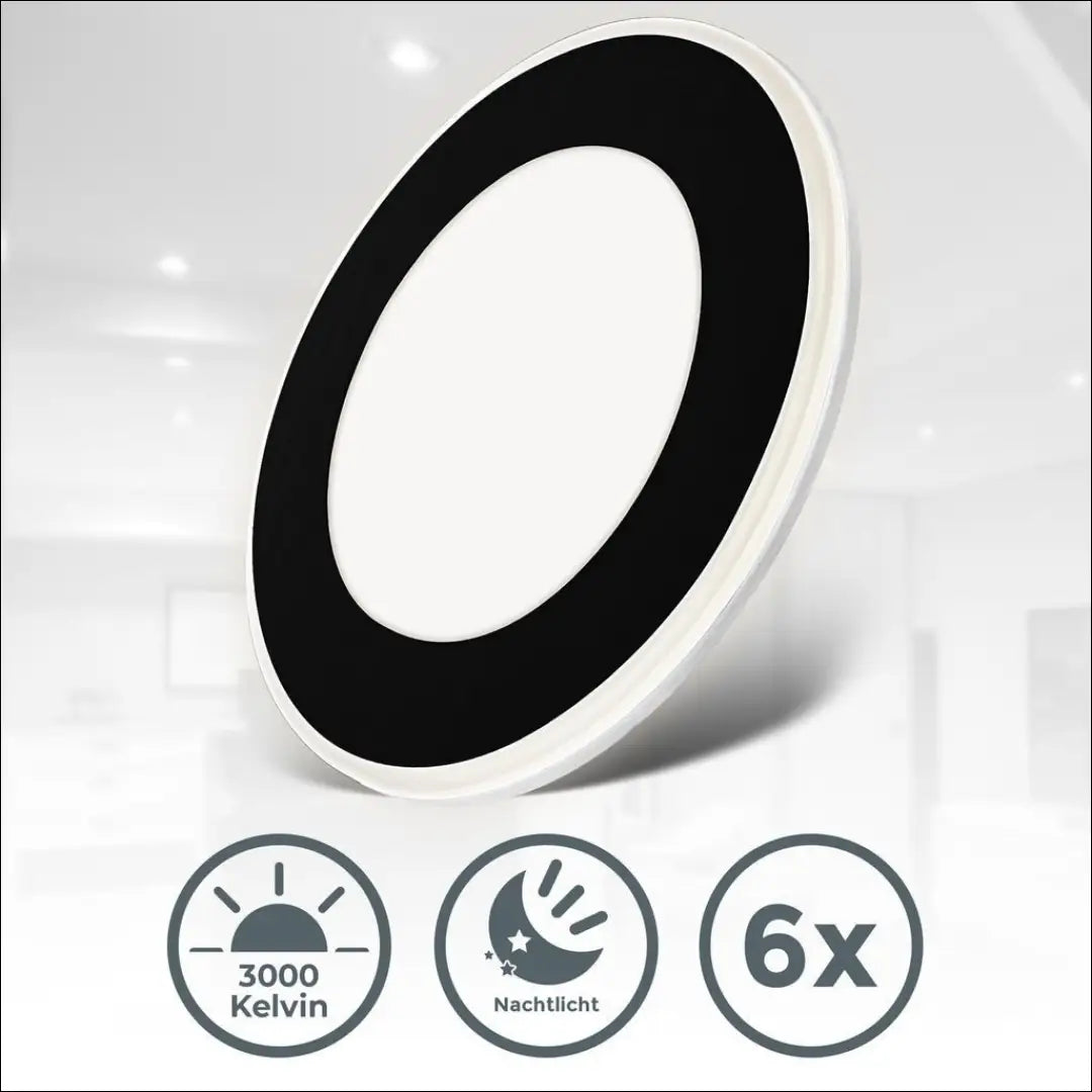 LED įleidžiami šviestuvai (6vnt) DI12391 - €19 Save 50% __label:Pristatymas 1-2 d.d., color-juoda, interjeras,
