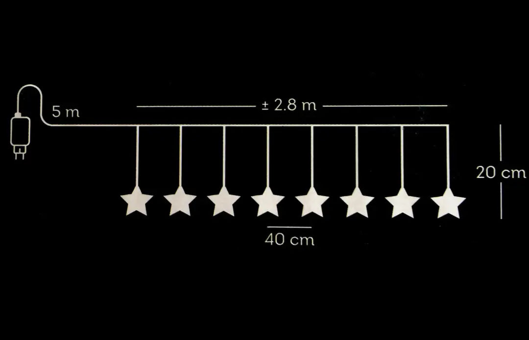 LED lempučių girlianda (280cm) DI4786 - €23 Save 50% __label:Pristatymas 1-2 d.d., interjeras, kaledos,
