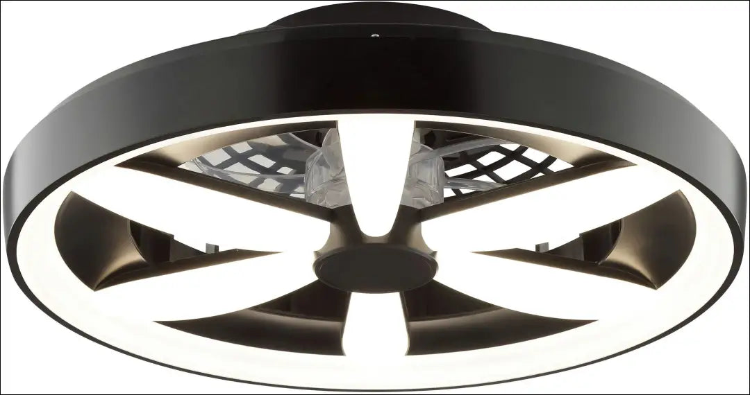LED lubinis šviestuvas - ventiliatorius DI12434 - €70 Save 50% 50-100, __label:Pristatymas 1-2 d.d., color-juoda,