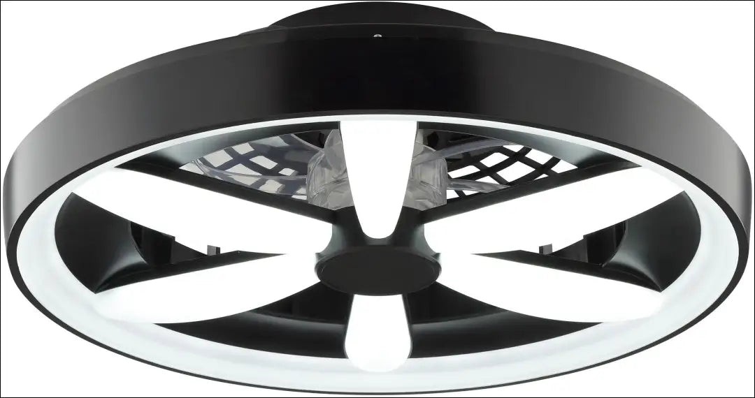 LED lubinis šviestuvas - ventiliatorius DI12434 - €70 Save 50% 50-100, __label:Pristatymas 1-2 d.d., color-juoda,