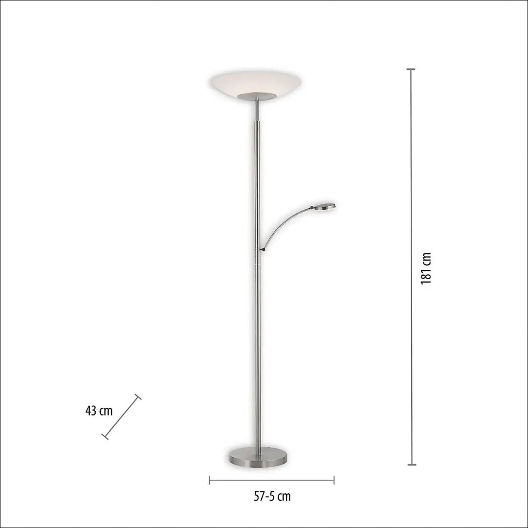 LED toršeras DI11887 - €212 Save 50% __label:Pristatymas 1-2 d.d., color-sidabrine, interjeras, material-metalas,