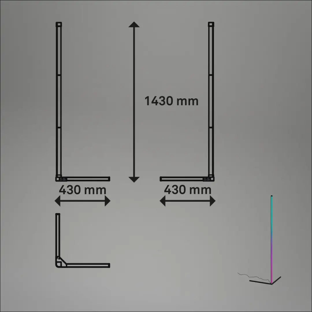 LED toršeras DI12532 - €20 Save 50% __label:Pristatymas 1-2 d.d., color-juoda, interjeras, material-metalas,