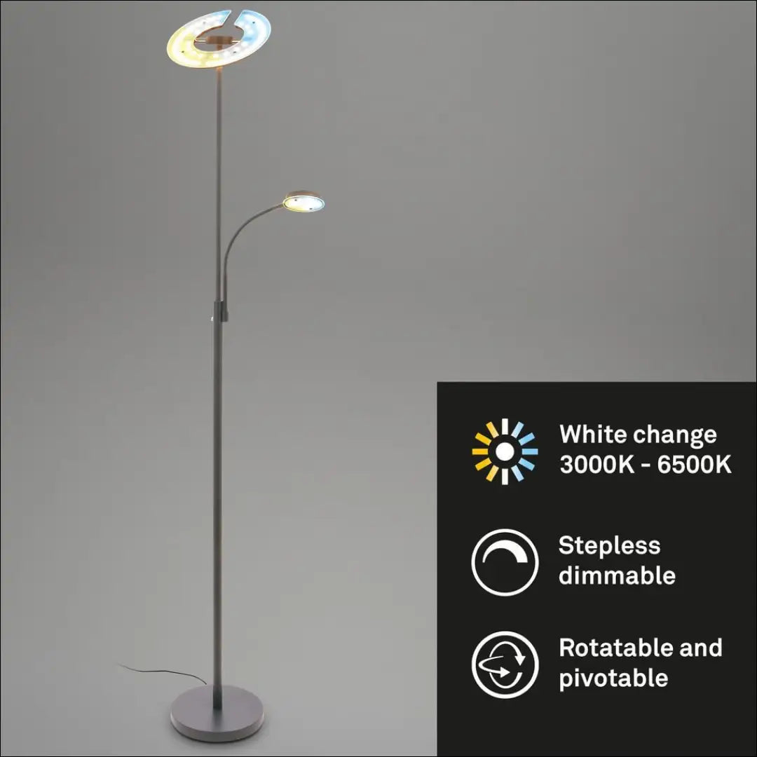 LED toršeras - skaitymo lempa DI12615 - €90 Save 50% 50-100, __label:Pristatymas 1-2 d.d., color-pilka, interjeras,