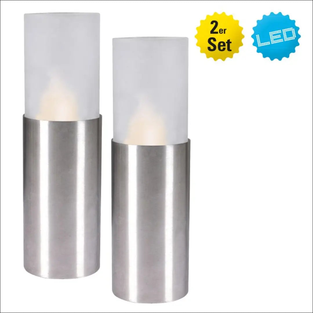 LED žvakių komplektas (2vnt) DI9521 - €9 Save 55% __label:Pristatymas 1-2 d.d., color-balta, color-sidabrine,