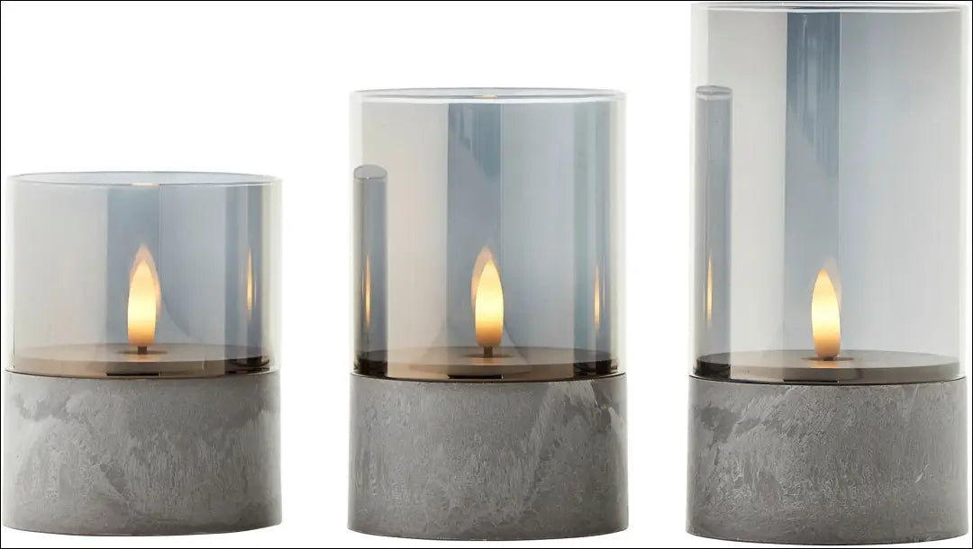 LED žvakių komplektas (3vnt) DI12429 - €16 Save 50% __label:Pristatymas 1-2 d.d., color-pilka, interjeras, lauko