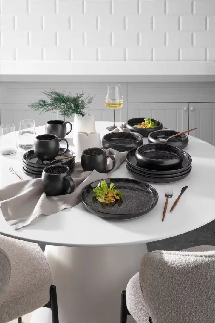 Lėkščių komplektas (2vnt) DI12647 - €7 Save 50% __label:Pristatymas 1-2 d.d., color-juoda, indai, interjeras, lekstes