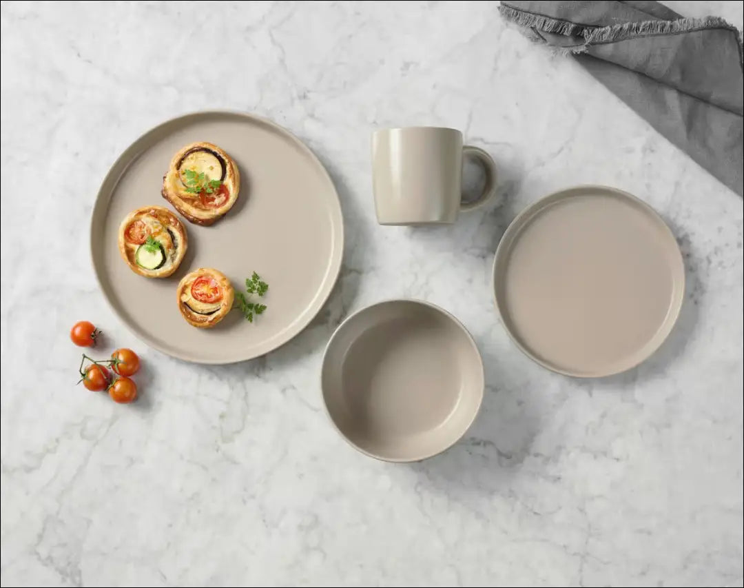 Lėkščių komplektas (4vnt) DI11494 - €16 Save 50% __label:Pristatymas 1-2 d.d., color-pilka, color-smelio, color-Taupe,