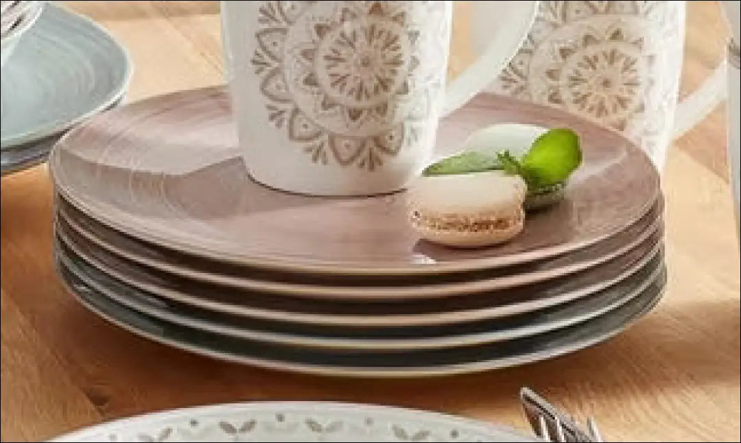 Lėkščių komplektas (5vnt) DI11500 - €26 Save 50% 25-50, __label:Pristatymas 1-2 d.d., color-rozine, color-turkis, indai