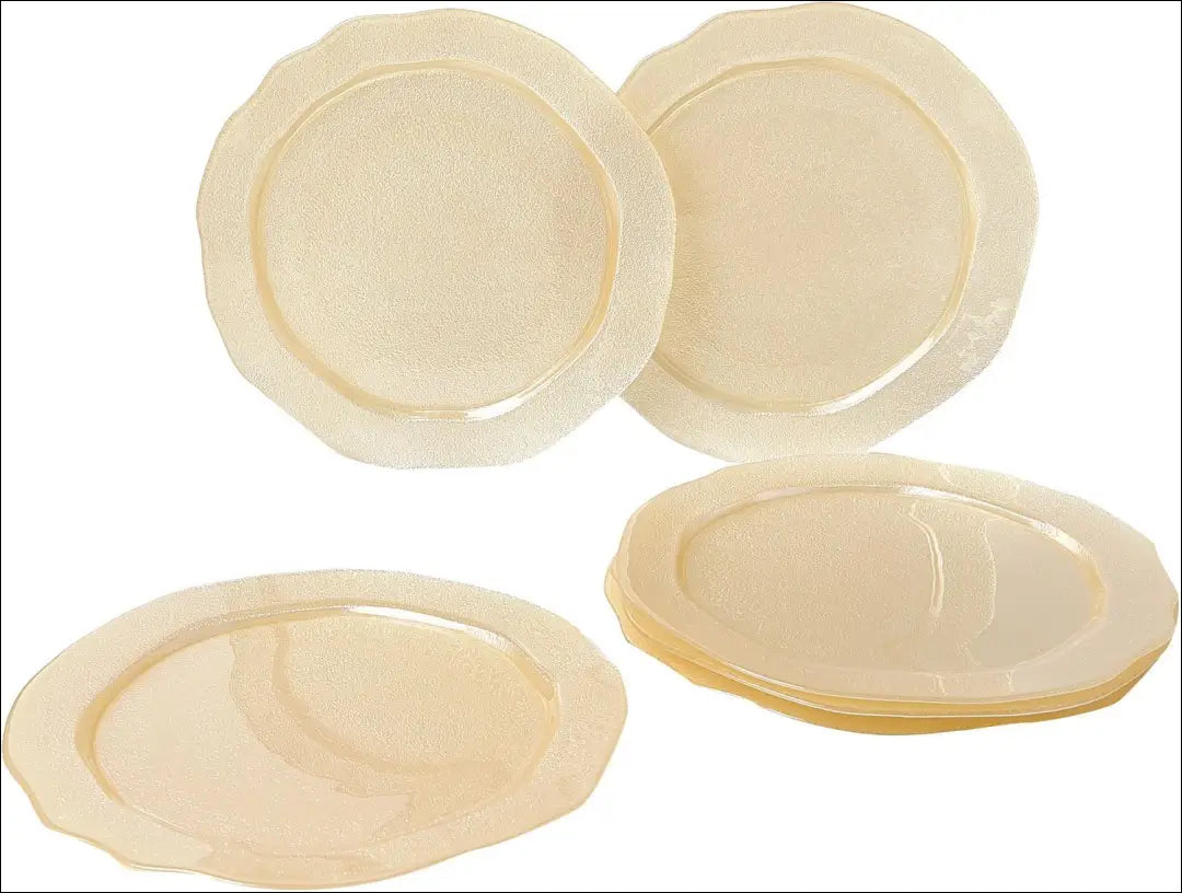 Lėkščių komplektas (6vnt) DI6057 - €28 Save 70% 25-50, __label:Pristatymas 1-2 d.d., color-auksine, color-smelio, indai
