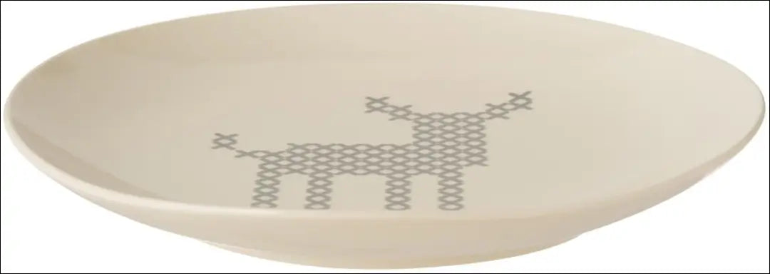 Lėkštė DI7197 - €7 Save 50% __label:Pristatymas 1-2 d.d., color-kremas, indai, interjeras, kaledos Kremas / Keramika