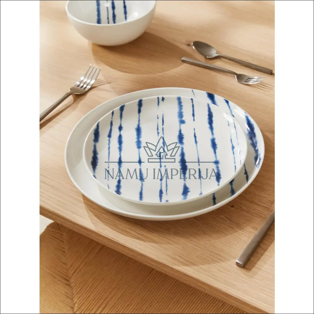 Lėkštučių komplektas (2vnt) DI4493 - €6 Save 70% __label:Pristatymas 1-2 d.d., color-balta, color-melyna, indai,