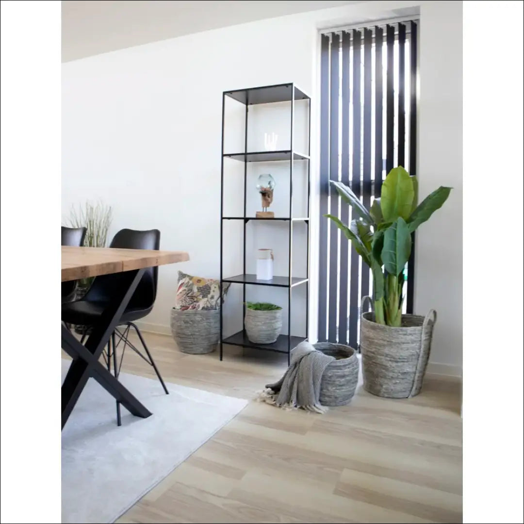 Lentyna 5 lentynos juoda juodas rėmas 51x36x170 cm RD493 - €119 Save 15% 100-200, __label:Pristatymas 5-14 d.d.,