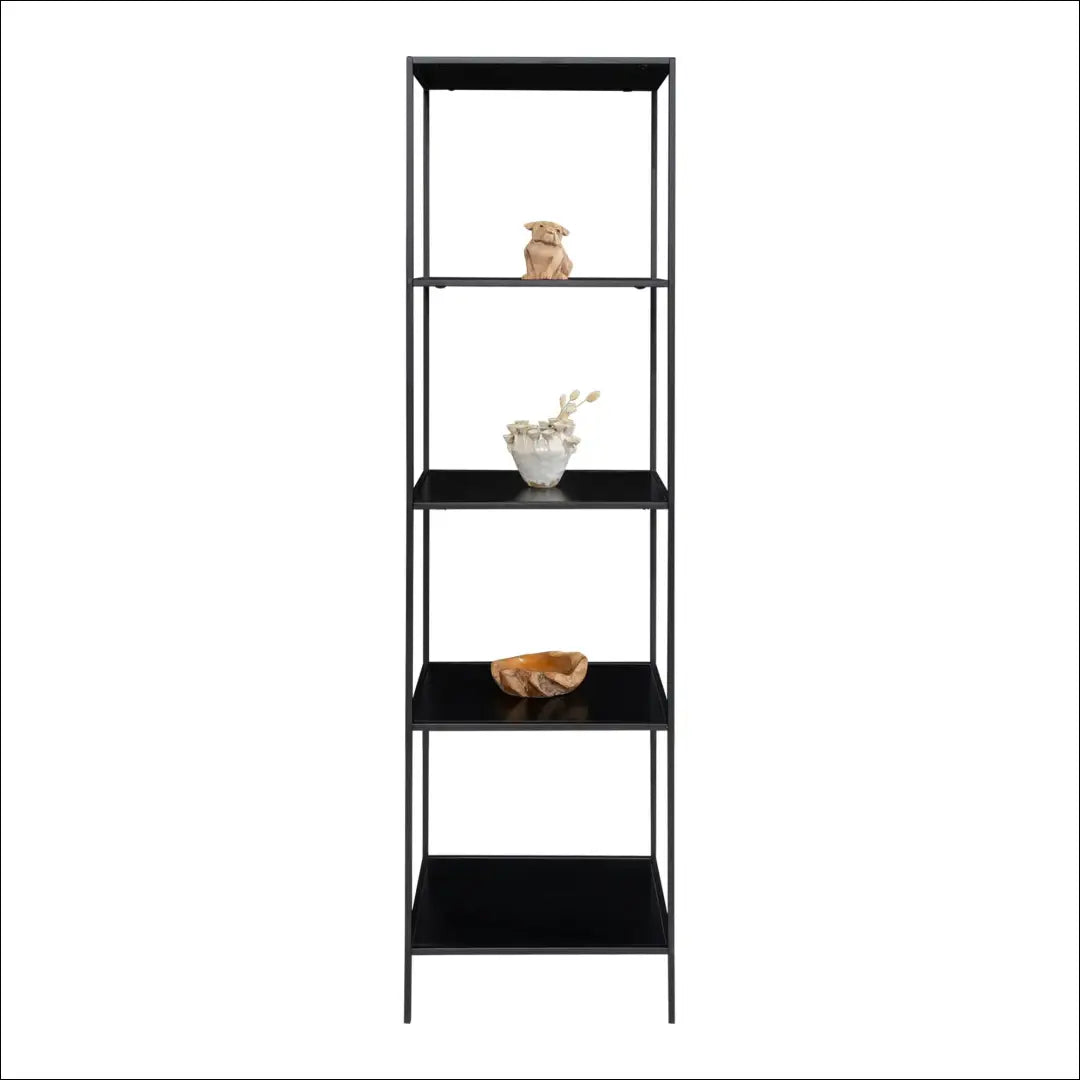 Lentyna 5 lentynos juoda juodas rėmas 51x36x170 cm RD493 - €119 Save 15% 100-200, __label:Pristatymas 5-14 d.d.,
