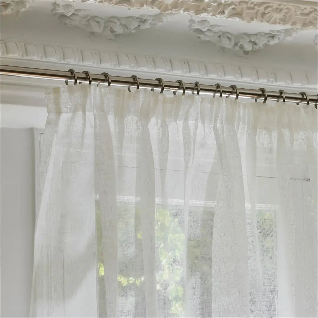 Lininė užuolaida DI11459 - €29 Save 50% 25-50, __label:Pristatymas 1-2 d.d., color-balta, material-linas, tekstile €25