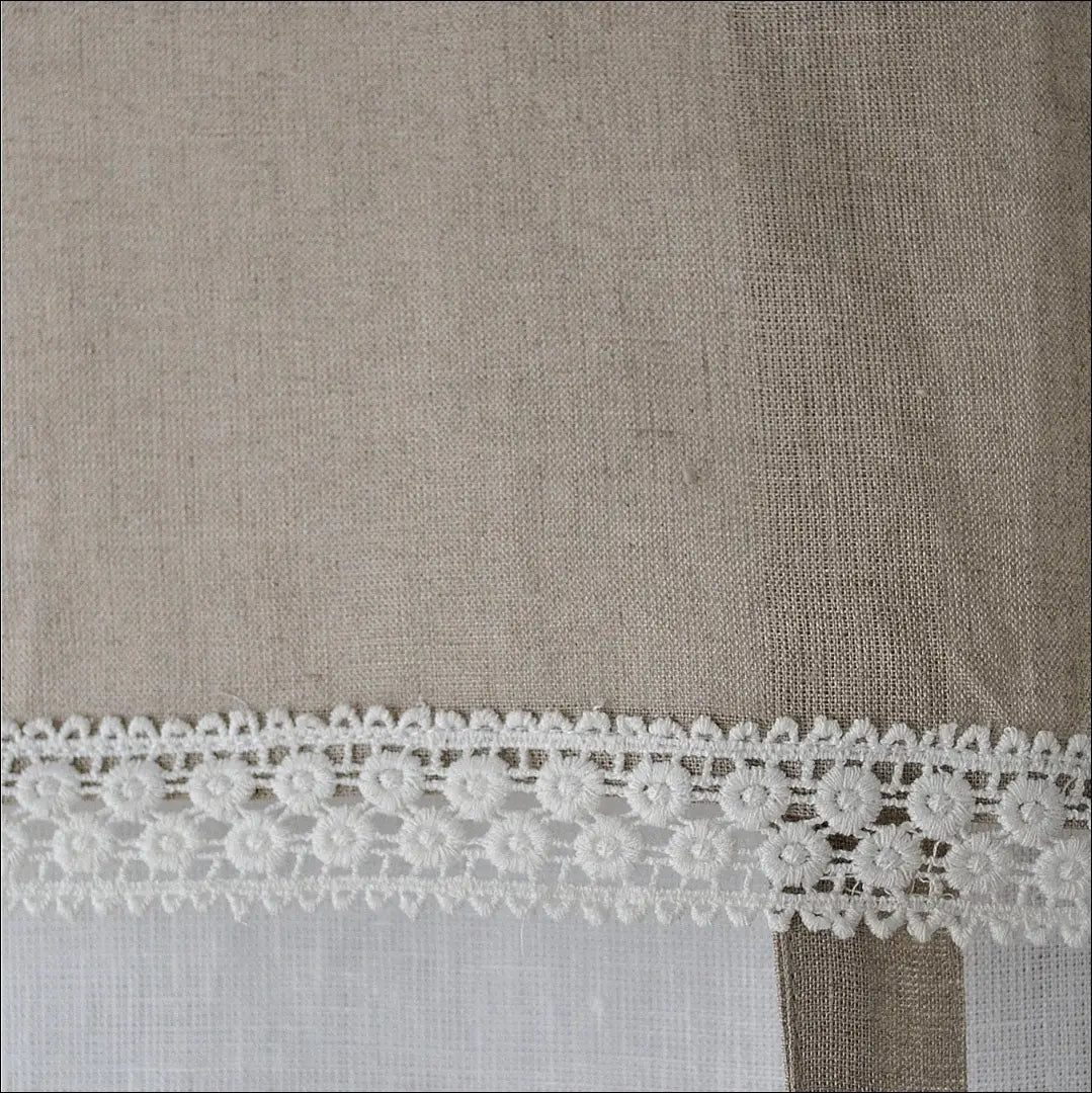 Lininė užuolaida DI12105 - €22 Save 50% __label:Pristatymas 1-2 d.d., color-balta, color-smelio, material-linas,