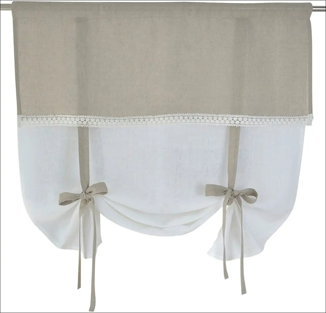 Lininė užuolaida DI12105 - €22 Save 50% __label:Pristatymas 1-2 d.d., color-balta, color-smelio, material-linas,