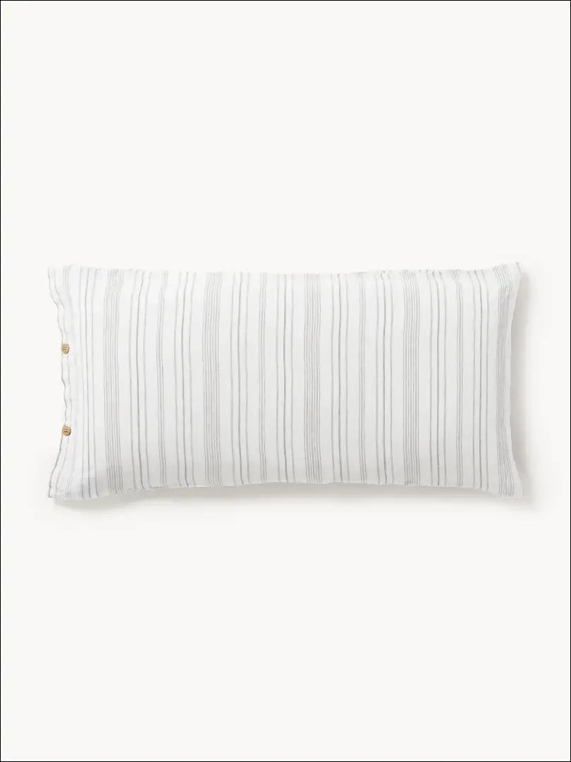 Lininis pagalvės užvalkalas DI11507 - €7 Save 65% __label:Pristatymas 1-2 d.d., color-balta, color-pilka,