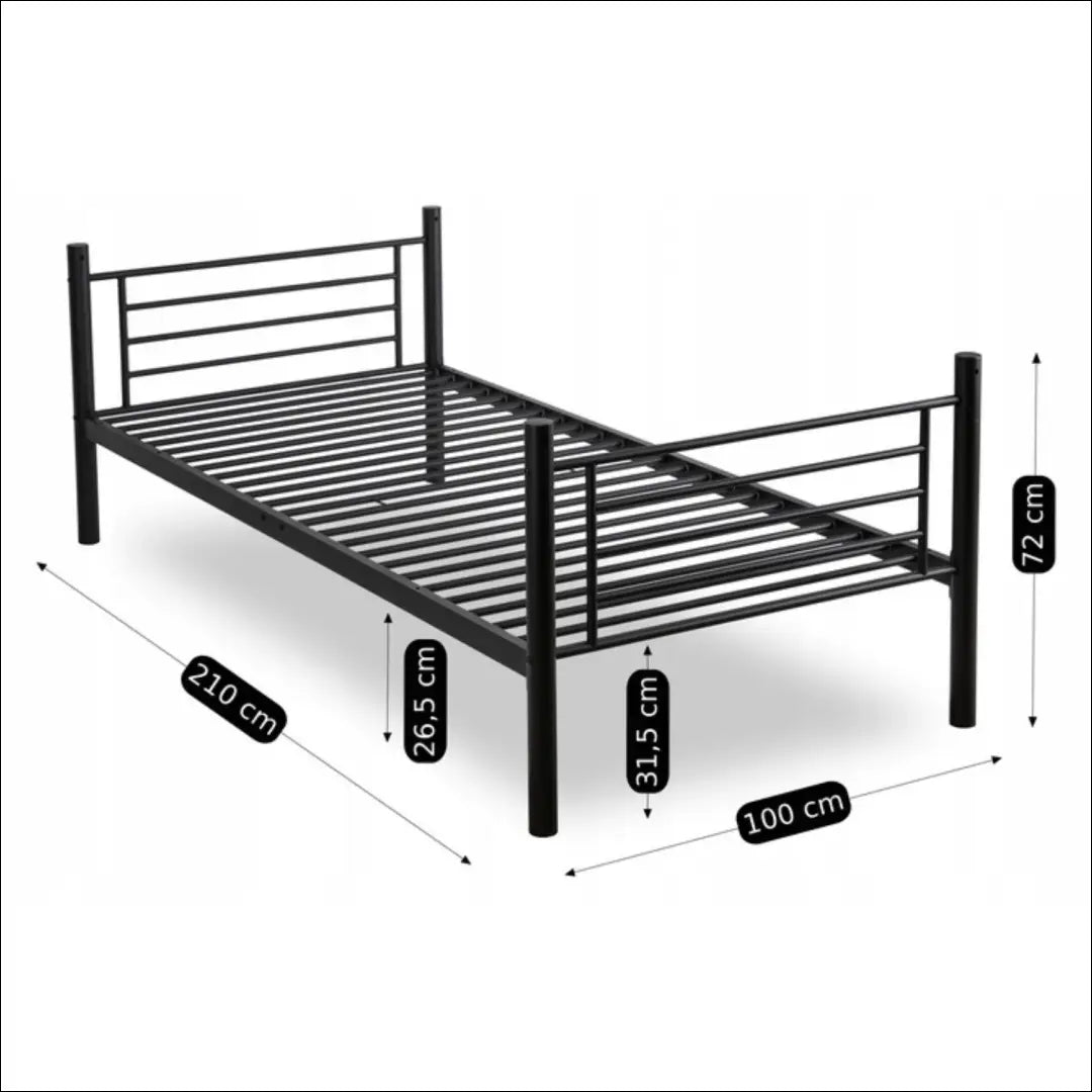 Lova juodos spalvos 90x200 TE368 - €243 Save 15% __label:Pristatymas 5-14 d.d., elite, over-200, uzsakomi, uzsakomi