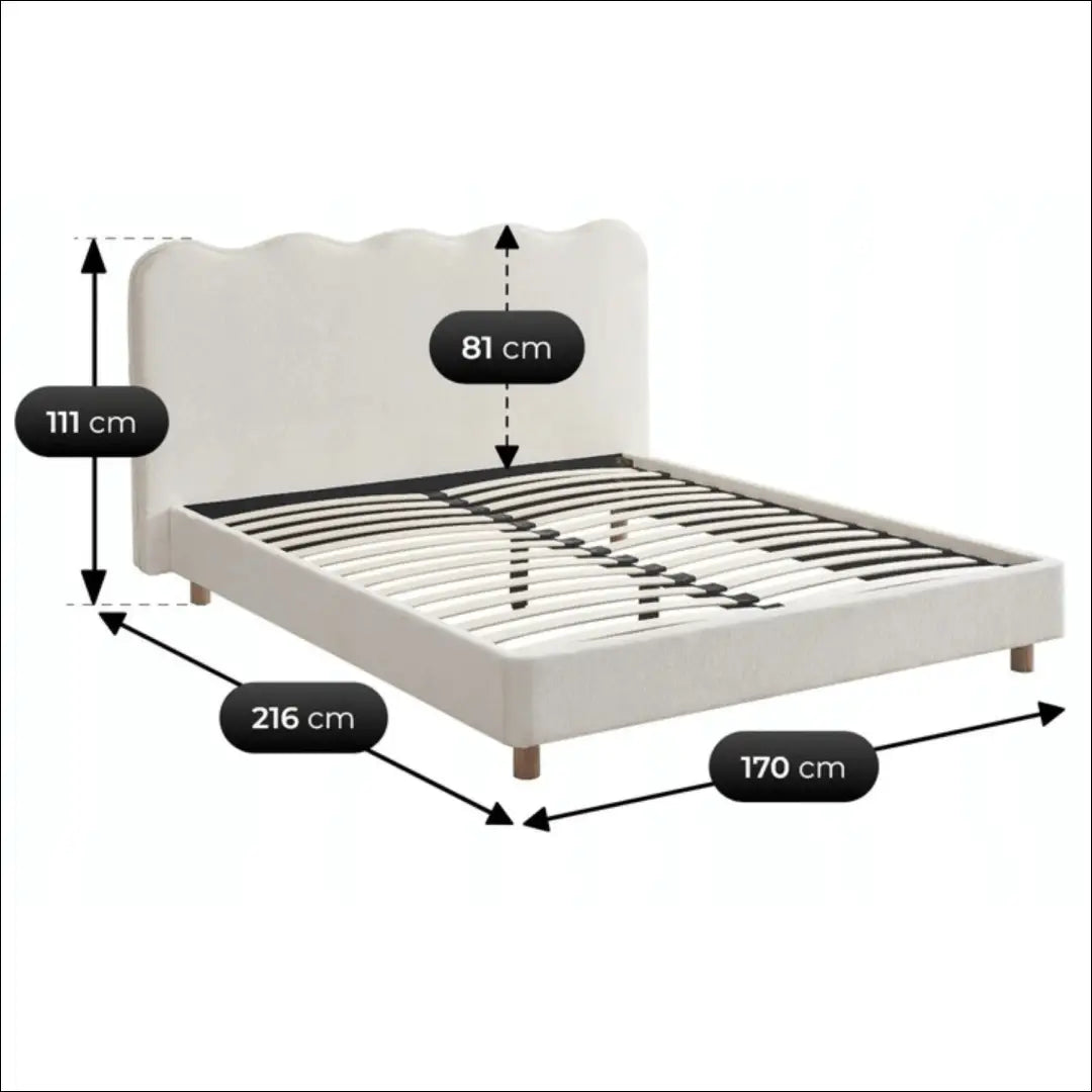 Lova su audiniu kreminės spalvos 160x200 TE941 - €257 Save 15% __label:Pristatymas 5-14 d.d., elite, over-200,