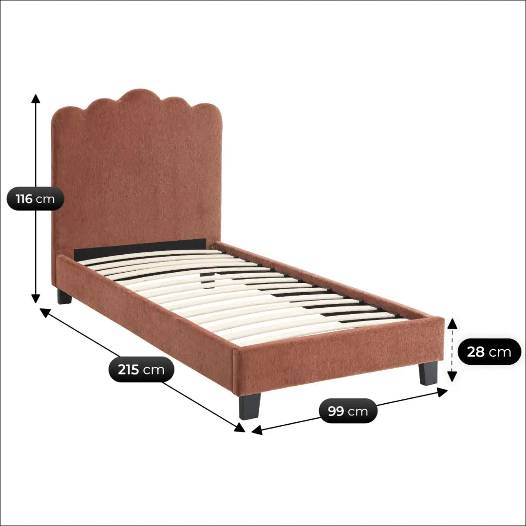 Lova su audiniu rusvos spalvos 90x200 TE958 - €155 Save 15% 100-200, __label:Pristatymas 5-14 d.d., elite,