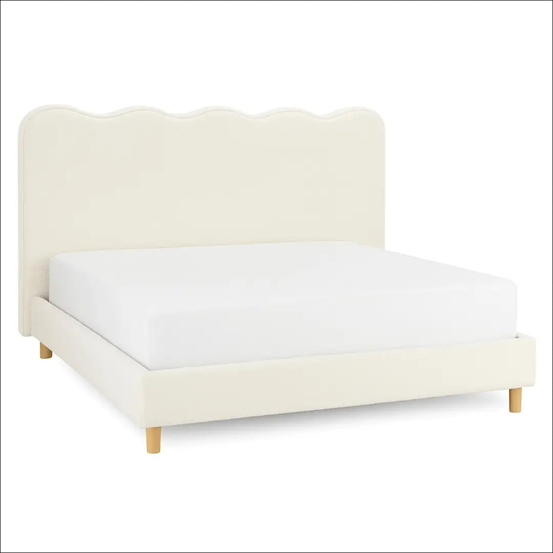 Lova su buklė audinio audiniu kreminės spalvos 160x200 TE1051 - €257 Save 15% __label:Pristatymas 5-14 d.d., elite,