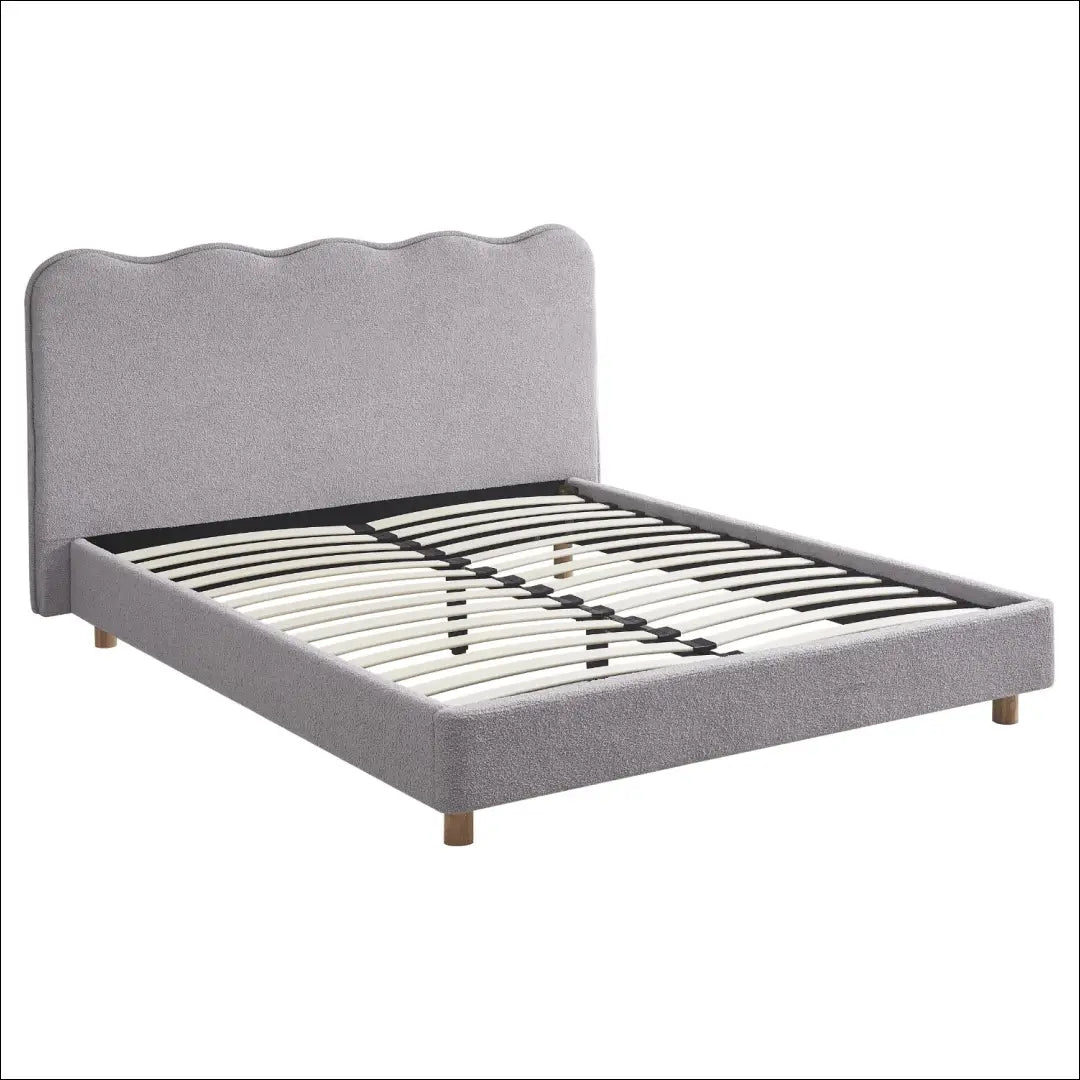 Lova su buklė audinio audiniu pilkos spalvos 160x200 TE942 - €257 Save 15% __label:Pristatymas 5-14 d.d., elite,