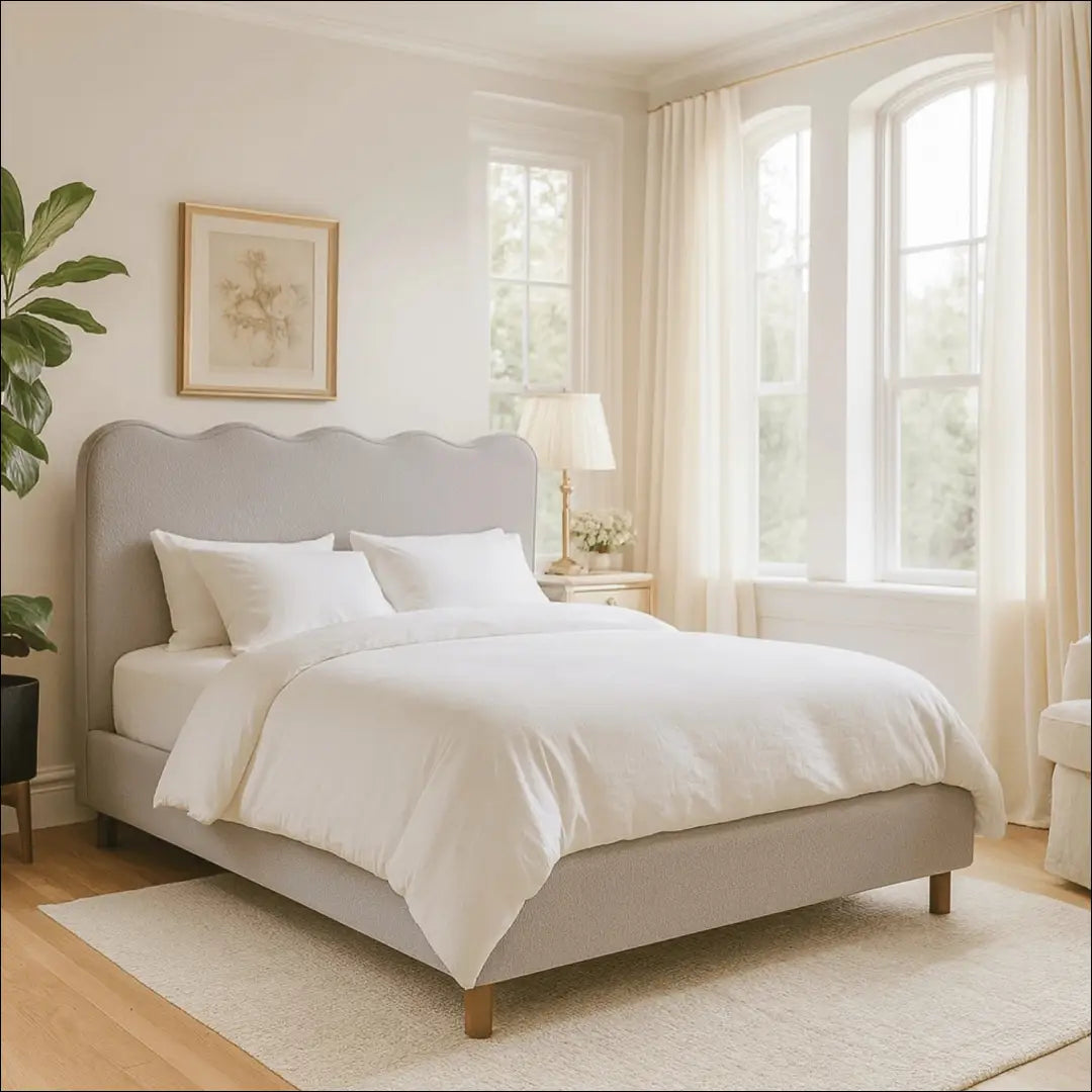 Lova su buklė audinio audiniu pilkos spalvos 160x200 TE942 - €257 Save 15% __label:Pristatymas 5-14 d.d., elite,