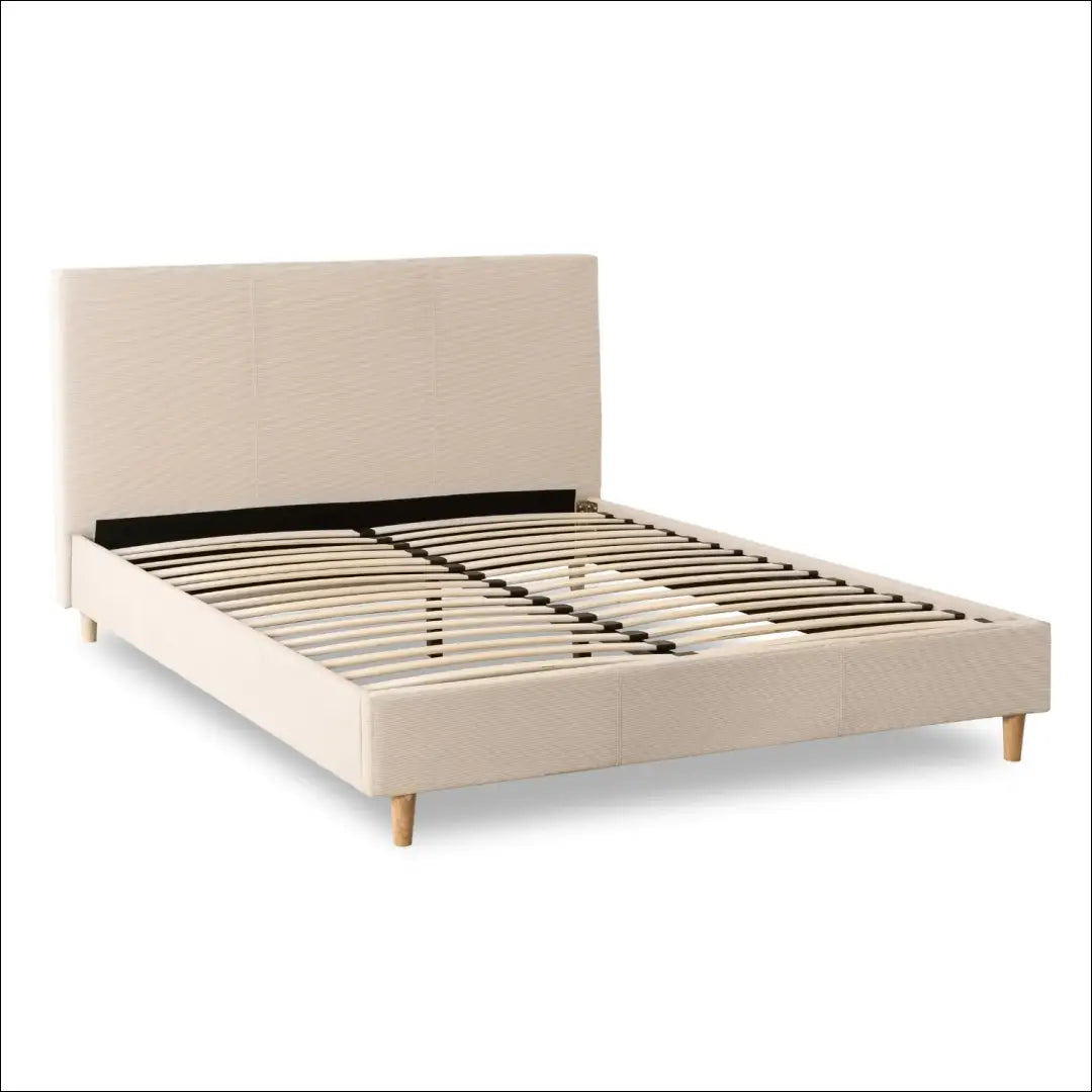 Lova su korduro audiniu smėlio spalvos 140x200 TE924 - €261 Save 15% __label:Pristatymas 5-14 d.d., elite, over-200,