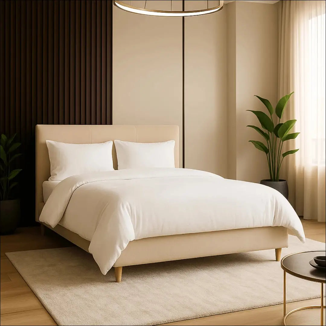 Lova su korduro audiniu smėlio spalvos 140x200 TE924 - €261 Save 15% __label:Pristatymas 5-14 d.d., elite, over-200,