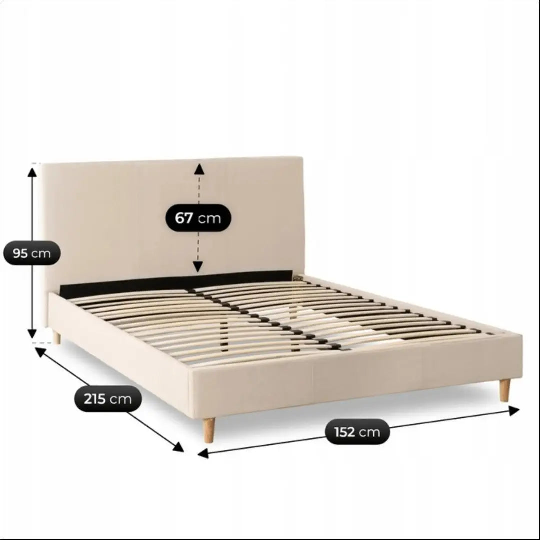 Lova su korduro audiniu smėlio spalvos 140x200 TE924 - €261 Save 15% __label:Pristatymas 5-14 d.d., elite, over-200,